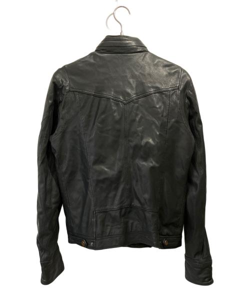 DIESEL（ディーゼル）DIESEL (ディーゼル) ラムレザージャケット ブラック サイズ:Sの古着・服飾アイテム
