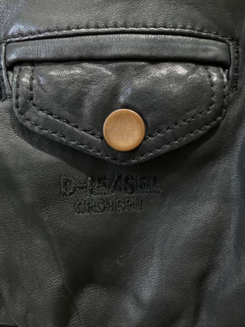 DIESEL（ディーゼル）DIESEL (ディーゼル) ラムレザージャケット ブラック サイズ:Sの古着・服飾アイテム
