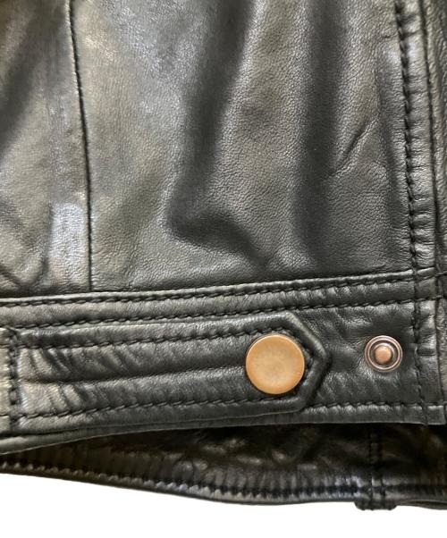 DIESEL（ディーゼル）DIESEL (ディーゼル) ラムレザージャケット ブラック サイズ:Sの古着・服飾アイテム