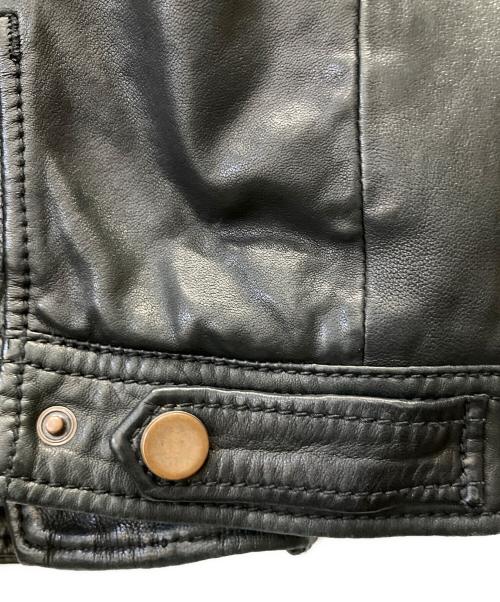 DIESEL（ディーゼル）DIESEL (ディーゼル) ラムレザージャケット ブラック サイズ:Sの古着・服飾アイテム