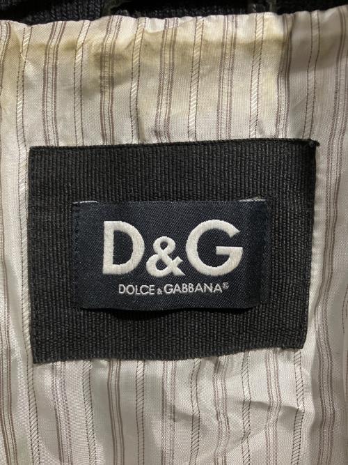 DOLCE & GABBANA（ドルチェ＆ガッバーナ）DOLCE & GABBANA (ドルチェ＆ガッバーナ) ラムレザージャケット ブラック サイズ:46の古着・服飾アイテム