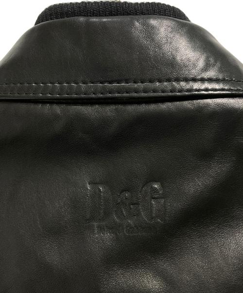DOLCE & GABBANA（ドルチェ＆ガッバーナ）DOLCE & GABBANA (ドルチェ＆ガッバーナ) ラムレザージャケット ブラック サイズ:46の古着・服飾アイテム
