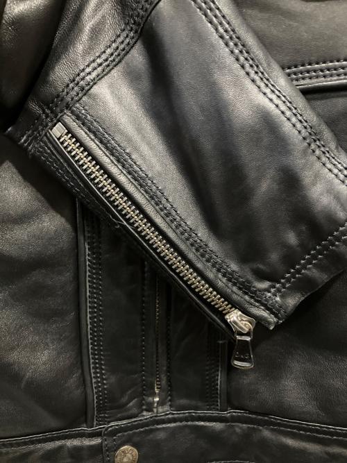DOLCE & GABBANA（ドルチェ＆ガッバーナ）DOLCE & GABBANA (ドルチェ＆ガッバーナ) ラムレザージャケット ブラック サイズ:46の古着・服飾アイテム