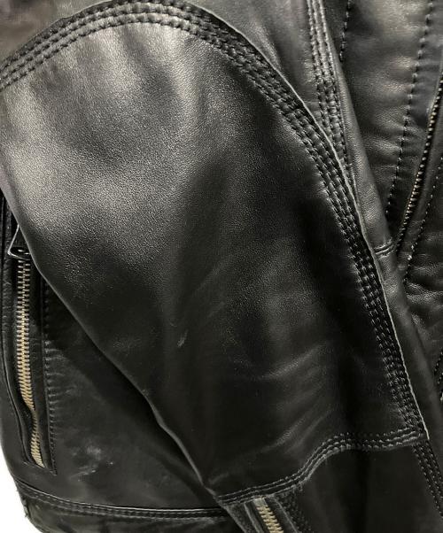 DOLCE & GABBANA（ドルチェ＆ガッバーナ）DOLCE & GABBANA (ドルチェ＆ガッバーナ) ラムレザージャケット ブラック サイズ:46の古着・服飾アイテム