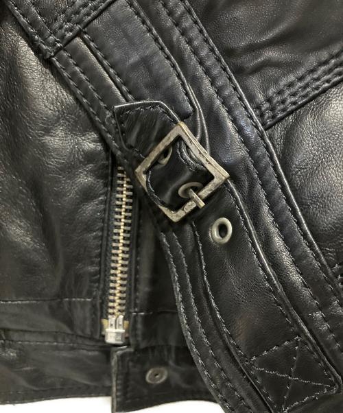 DOLCE & GABBANA（ドルチェ＆ガッバーナ）DOLCE & GABBANA (ドルチェ＆ガッバーナ) ラムレザージャケット ブラック サイズ:46の古着・服飾アイテム