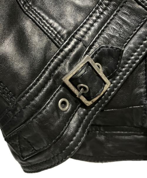 DOLCE & GABBANA（ドルチェ＆ガッバーナ）DOLCE & GABBANA (ドルチェ＆ガッバーナ) ラムレザージャケット ブラック サイズ:46の古着・服飾アイテム