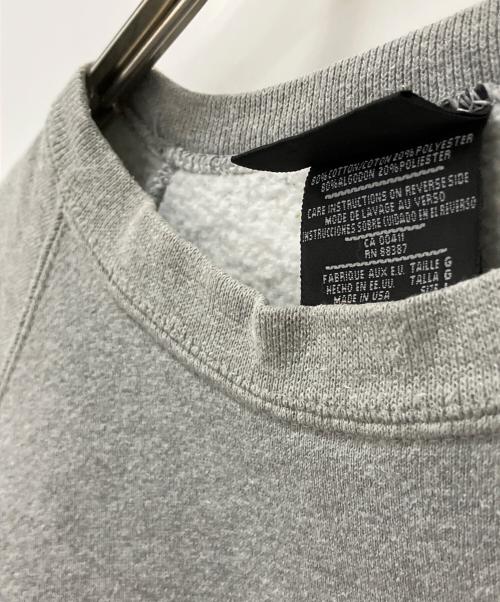 adidas（アディダス）adidas (アディダス) 刺繍ロゴラグランスウェット グレー サイズ:Lの古着・服飾アイテム