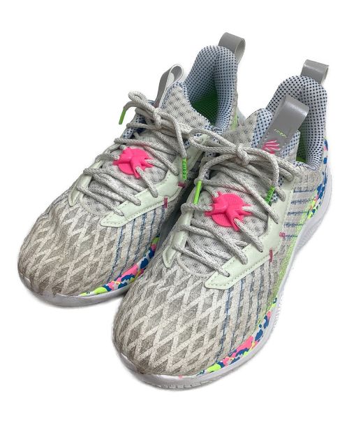 UNDER ARMOUR（アンダーアーマー）UNDER ARMOUR (アンダー アーマー) ローカットスニーカー ホワイト×マルチカラー サイズ:27cmの古着・服飾アイテム