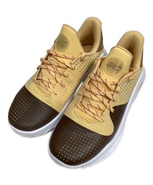 UNDER ARMOUR（アンダーアーマー）UNDER ARMOUR (アンダー アーマー) ローカットスニーカー イエロー×ブラウン サイズ:27cmの古着・服飾アイテム