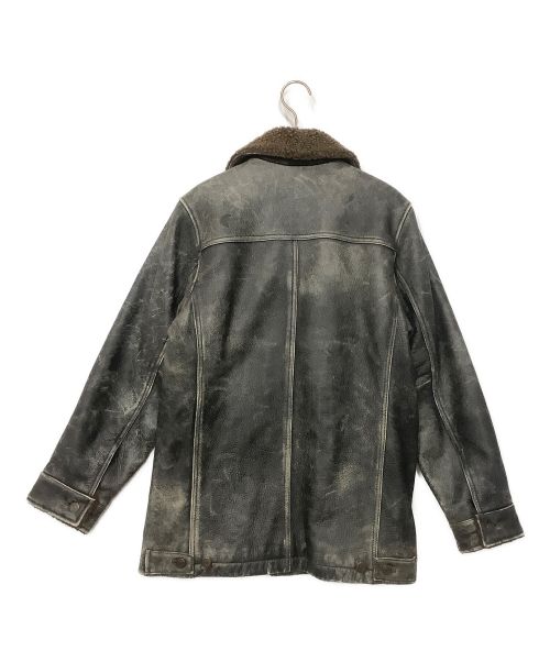 OLD GAP（オールドギャップ）OLD GAP (オールドギャップ) 裏ボアレザージャケット グレー×ブラウン サイズ:XSの古着・服飾アイテム