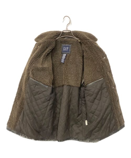 OLD GAP（オールドギャップ）OLD GAP (オールドギャップ) 裏ボアレザージャケット グレー×ブラウン サイズ:XSの古着・服飾アイテム