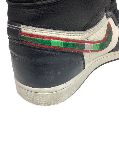 NIKE（ナイキ）NIKE (ナイキ) ハイカットスニーカー ホワイト×ブラック×グリーン サイズ:28cmの古着・服飾アイテム