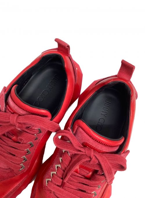 JIMMY CHOO（ジミーチュウ）JIMMY CHOO (ジミーチュウ) スニーカー レッド サイズ:41の古着・服飾アイテム