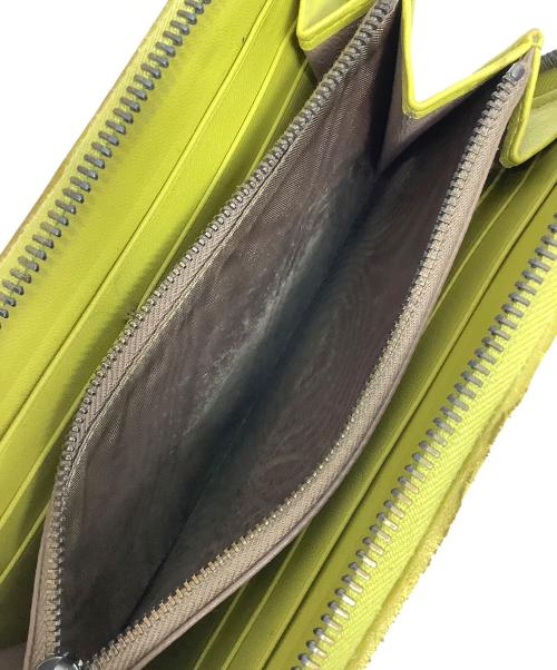 BOTTEGA VENETA（ボッテガベネタ）BOTTEGA VENETA (ボッテガベネタ) ラウンドファスナー長財布 イエローの古着・服飾アイテム