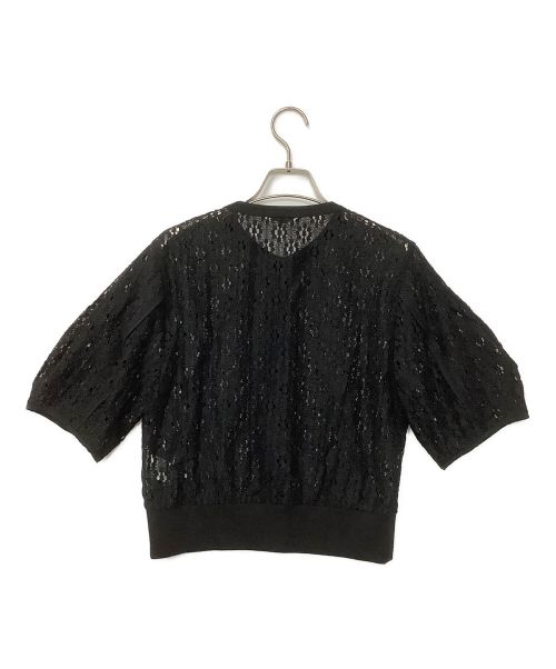 CLANE（クラネ）CLANE (クラネ) ヴィンテージレースミニパフカーディガン ブラック サイズ:2の古着・服飾アイテム