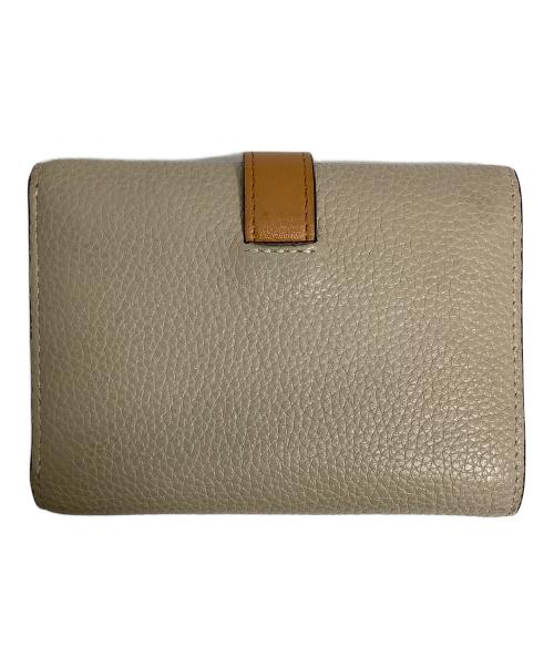 LOEWE（ロエベ）LOEWE (ロエベ) トライフォールド ウォレット ベージュ×サーモンピンクの古着・服飾アイテム