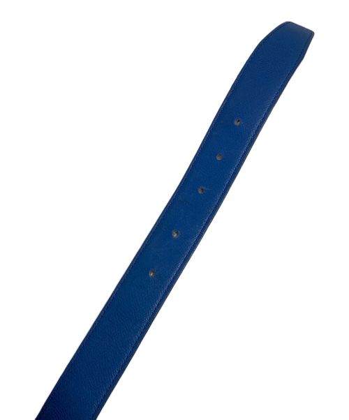 HERMES（エルメス）HERMES (エルメス) レザーバックルベルト ブルー×イエロー サイズ:70の古着・服飾アイテム