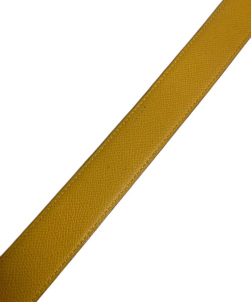 HERMES（エルメス）HERMES (エルメス) レザーバックルベルト ブルー×イエロー サイズ:70の古着・服飾アイテム