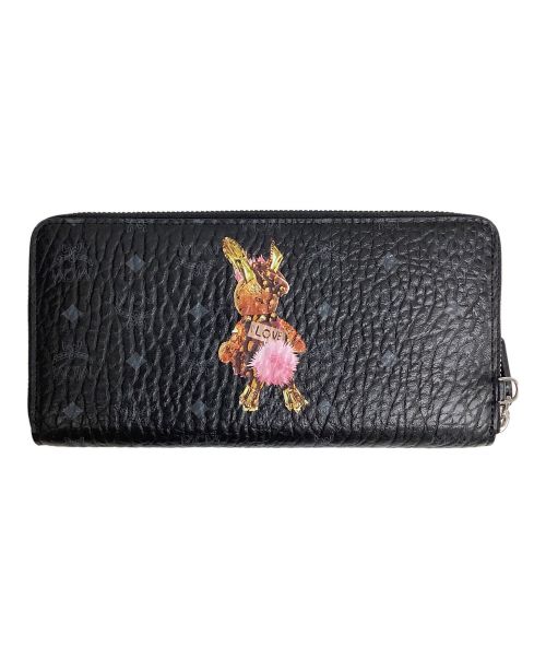 MCM（エムシーエム）MCM (エムシーエム) ラウンドファスナー長財布 ブラックの古着・服飾アイテム