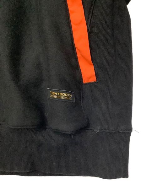 TIGHTBOOTH PRODUCTION（タイトブースプロダクション）TIGHTBOOTH PRODUCTION (タイトブースプロダクション) CHAOS FISHING CLUB (カオスフィッシングクラブ) ハーフボタンプルオーバー ブラック サイズ:Mの古着・服飾アイテム
