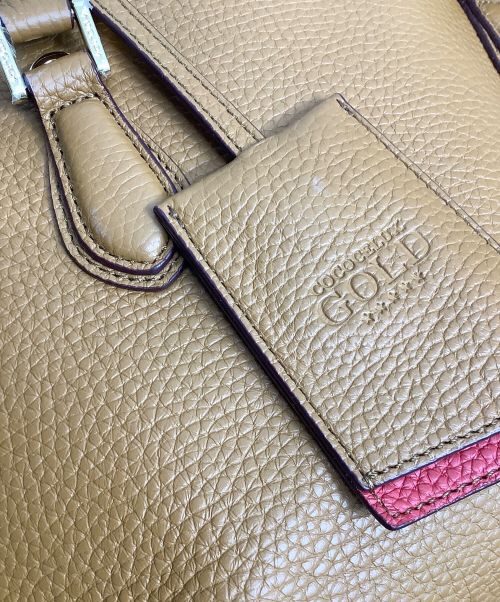 COCOCELUX GOLD（ココセリュックスゴールド）cococelux gold (ココセリュックスゴールド) ミニポーチ付き2WAYバッグ キャメルの古着・服飾アイテム