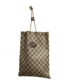 GUCCI（グッチ）の古着「巾着バッグ　ＧＧ」｜ベージュ