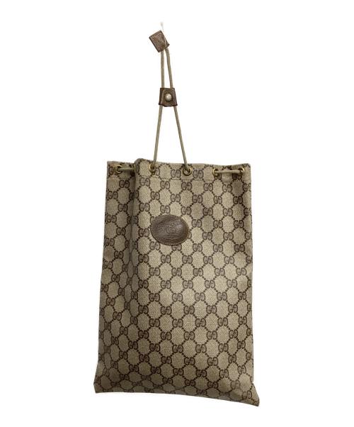 GUCCI（グッチ）GUCCI (グッチ) 巾着バッグ　ＧＧ ベージュの古着・服飾アイテム
