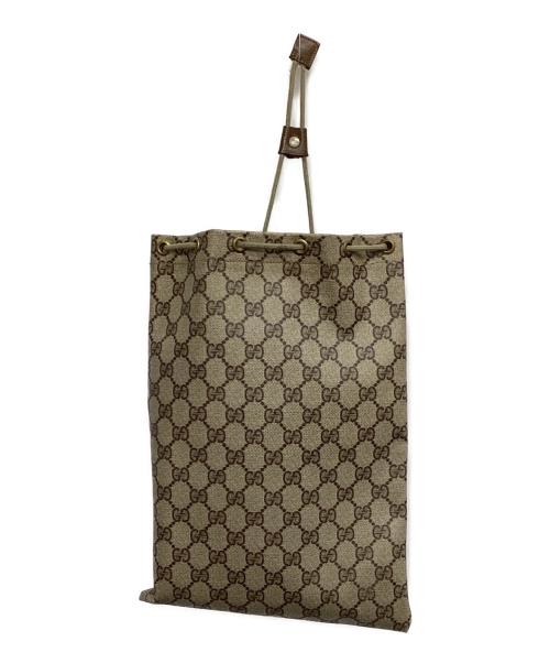 GUCCI（グッチ）GUCCI (グッチ) 巾着バッグ　ＧＧ ベージュの古着・服飾アイテム