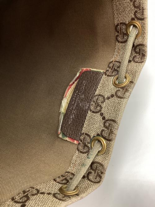 GUCCI（グッチ）GUCCI (グッチ) 巾着バッグ　ＧＧ ベージュの古着・服飾アイテム