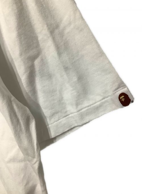 BAPE BY A BATHING APE（ベイプバイアベイシングエイプ）BAPE BY A BATHING APE (ベイプバイアベイシングエイプ) プリントカットソー ホワイト×パープル サイズ:XLの古着・服飾アイテム