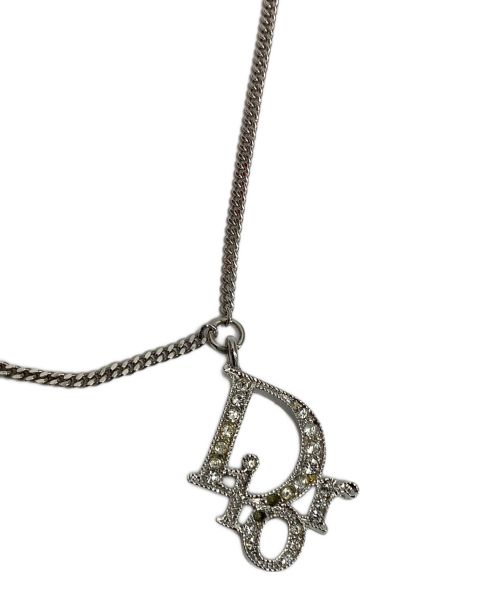 Christian Dior（クリスチャン ディオール）Christian Dior (クリスチャン ディオール) ロゴ 雪の結晶モチーフ ネックレス シルバーの古着・服飾アイテム