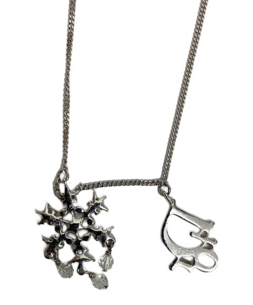 Christian Dior（クリスチャン ディオール）Christian Dior (クリスチャン ディオール) ロゴ 雪の結晶モチーフ ネックレス シルバーの古着・服飾アイテム