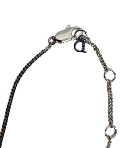 Christian Dior（クリスチャン ディオール）Christian Dior (クリスチャン ディオール) ロゴ 雪の結晶モチーフ ネックレス シルバーの古着・服飾アイテム