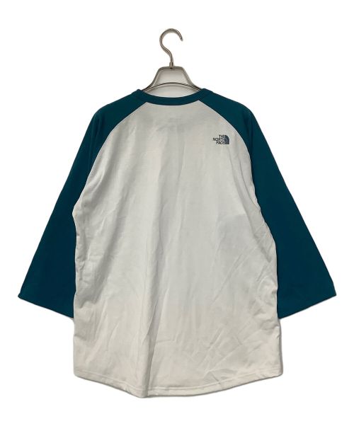 THE NORTH FACE（ザ ノース フェイス）THE NORTH FACE (ザ ノース フェイス) ラグランスリーブカットソー ホワイト×ブルー サイズ:Lの古着・服飾アイテム