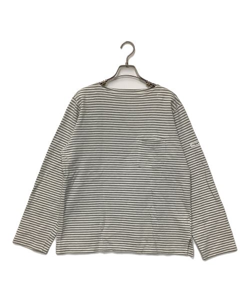 Engineered Garments（エンジニアドガーメンツ）Engineered Garments (エンジニアド ガーメンツ) ポケットカットソー グレー×ホワイト サイズ:Mの古着・服飾アイテム