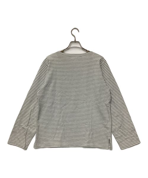 Engineered Garments（エンジニアドガーメンツ）Engineered Garments (エンジニアド ガーメンツ) ポケットカットソー グレー×ホワイト サイズ:Mの古着・服飾アイテム