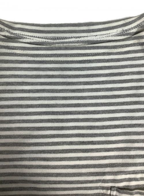 Engineered Garments（エンジニアドガーメンツ）Engineered Garments (エンジニアド ガーメンツ) ポケットカットソー グレー×ホワイト サイズ:Mの古着・服飾アイテム