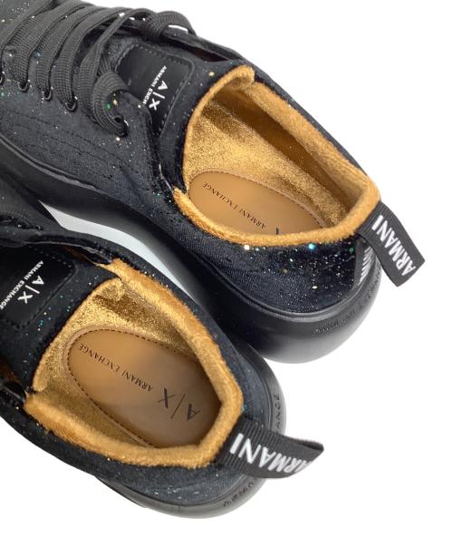 ARMANI EXCHANGE（アルマーニ エクスチェンジ）ARMANI EXCHANGE (アルマーニ エクスチェンジ) 厚底スニーカー ブラック サイズ:36の古着・服飾アイテム