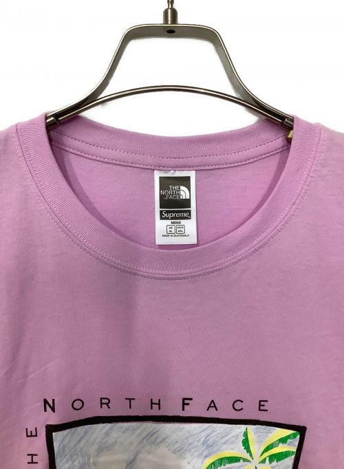 THE NORTH FACE（ザ ノース フェイス）THE NORTH FACE (ザ ノース フェイス) Supreme (シュプリーム) Sketch S／S TEE ピンク サイズ:XLの古着・服飾アイテム