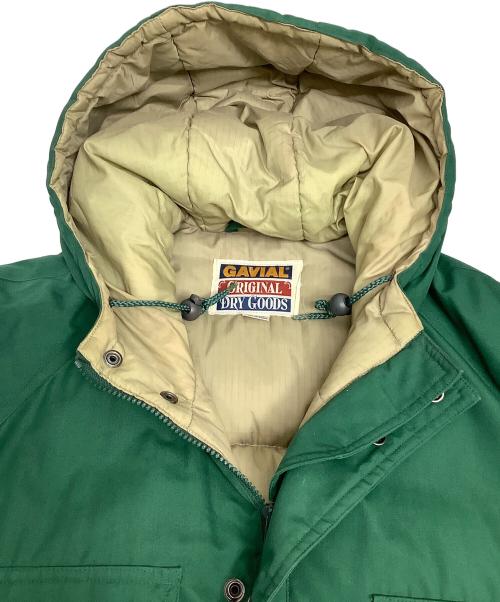 gavial original dry goods（-）gavial original dry goods (-) ダウンジャケット グリーン サイズ:Lの古着・服飾アイテム