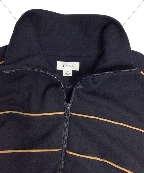 TONE（トーン）TONE (トーン) RETRO TRACKS JERSEY ネイビー サイズ:Mの古着・服飾アイテム