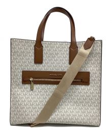 MICHAEL KORS（マイケル・コース）の古着「2WAYショルダーバッグ」｜ホワイト×ブラウン