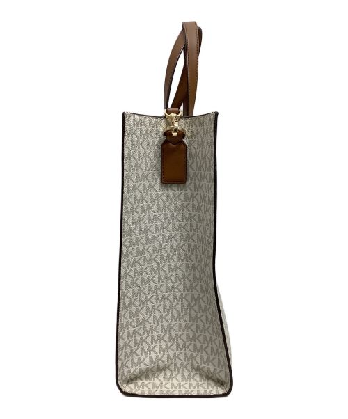 MICHAEL KORS（マイケル・コース）MICHAEL KORS (マイケルコース) 2WAYショルダーバッグ ホワイト×ブラウンの古着・服飾アイテム