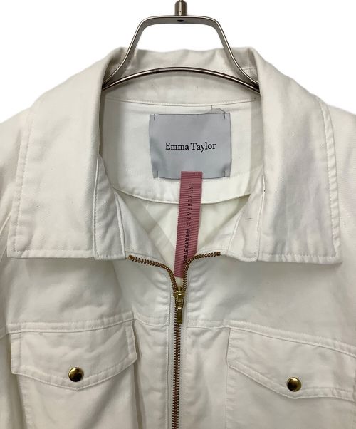 Emma Taylor（エマテイラー）Emma Taylor (エマテイラー) FREAK'S STORE (フリークスストア) ミリタリーツイルフレアブルゾン ホワイト サイズ:FREEの古着・服飾アイテム