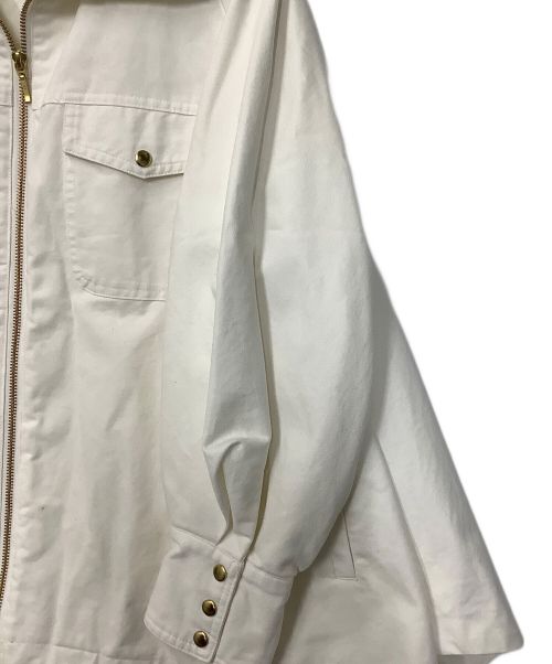 Emma Taylor（エマテイラー）Emma Taylor (エマテイラー) FREAK'S STORE (フリークスストア) ミリタリーツイルフレアブルゾン ホワイト サイズ:FREEの古着・服飾アイテム
