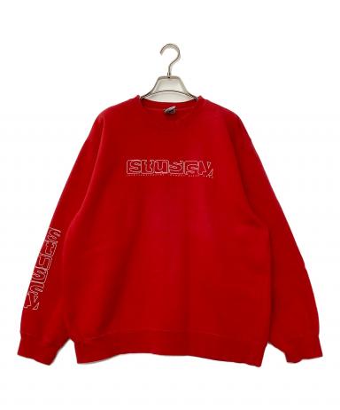 週末セールStussy レッド トレーナー Lサイズ 1060003376990723_01_8529w.jpeg