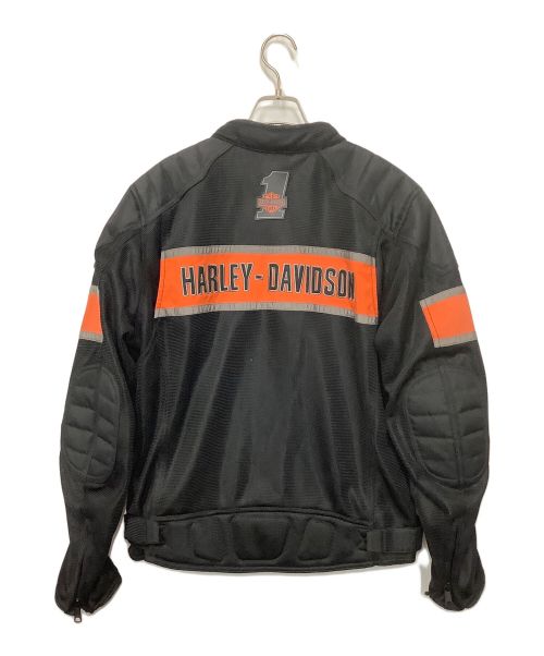 HARLEY-DAVIDSON（ハーレーダビッドソン）HARLEY-DAVIDSON (ハーレーダビッドソン) ライディングジャケット ブラック×オレンジ サイズ:Lの古着・服飾アイテム