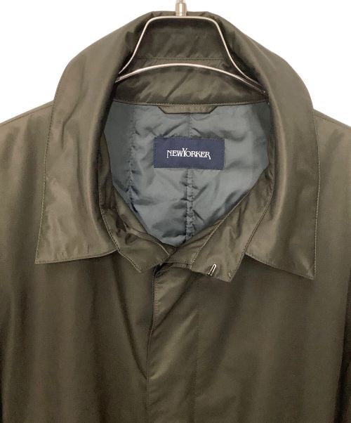 NEWYORKER（ニューヨーカー）NEWYORKER (ニューヨーカー) ステンカラーコート ブラウン サイズ:Lの古着・服飾アイテム