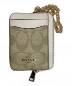 COACHコーチ）の古着「コインケース」｜ベージュ×ライトピンク