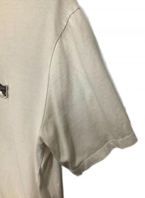 maison kitsune（メゾンキツネ）MAISON KITSUNE (メゾンキツネ) ワンポイントTシャツ ホワイト サイズ:Mの古着・服飾アイテム